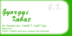 gyorgyi kabat business card